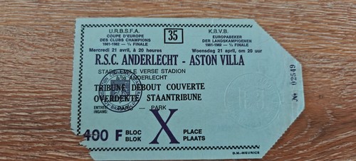 Ticket 1982 rsc anderlecht - ticket,