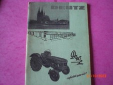 DEUTZ D 40 L 9/1963 TRACTOR INSTRUCTIONS MANUAL