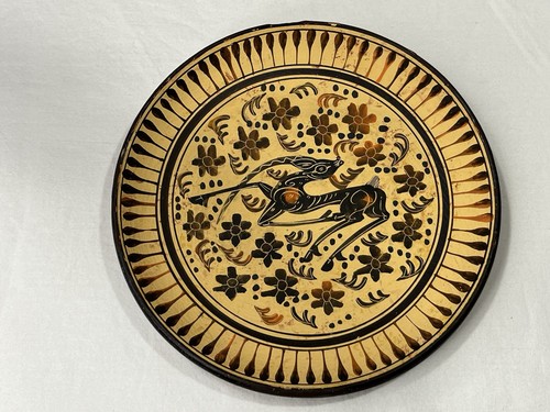 Assiette murale grecque peinte
