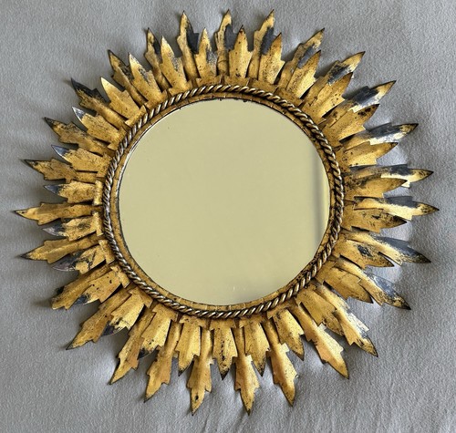 Ancien miroir soleil - soleil, ou