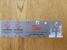 billet ticket place de concert T'PAU