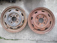 TWO USED ORIGINAL GENUINE PORSCHE 914 4.5JX15 STEEL WHEEL 4X130 ET46 STRAIGHT