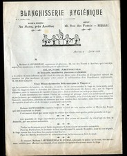AURILLAC (15) FACTORY at MENU / LAUNDRY "LAFFERRIERE Ironing Machine" in 1925