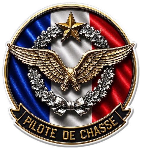 Sticker pilote chasse - de, –