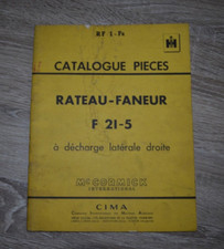 Catalogue pièces Rateau-Faneur F 21-5 MAC CORMICK (Fév. 1960)