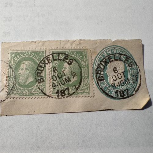 Lot timbres belges verts - timbres,