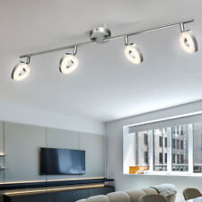 Spot Lampe Plafonnier Spot Bar LED Projecteur Mobile Métal Nickel Mat