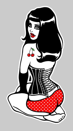 Sticker pinup hot - sticker,