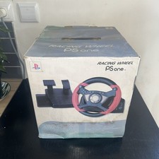 VOLANT + PÉDALIER RACING WHEEL PS1 PLAYSTATION ONE / EN BOÎTE / ROUGE ET NOIR