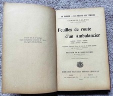 FEUILLES DE ROUTE D'UN AMBULANCIER - Charles LELEUX - 1915