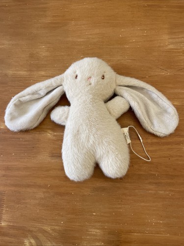 Doudou peluche lapin beige nez - beige,