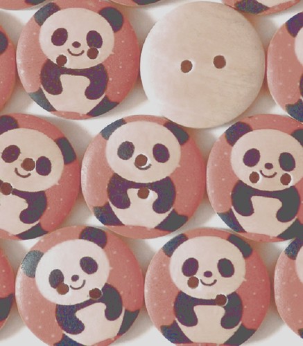 Lot boutons bois rond - lot,