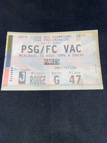 Ticket billet match - match, psg