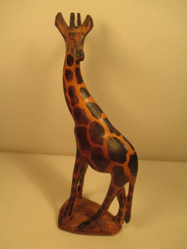 Bois sculpture girafe art - bois,