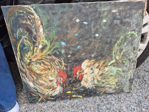 Huile sur toile - toile, rené