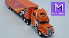 CAMION AMERICAIN N°24 FREIGHTLINER FLD112 SEMI-REMORQUE FOURGON 1990 ALTAYA 1/43