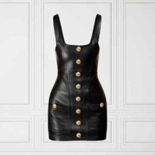 Robe En Cuir Noir Pour Femme