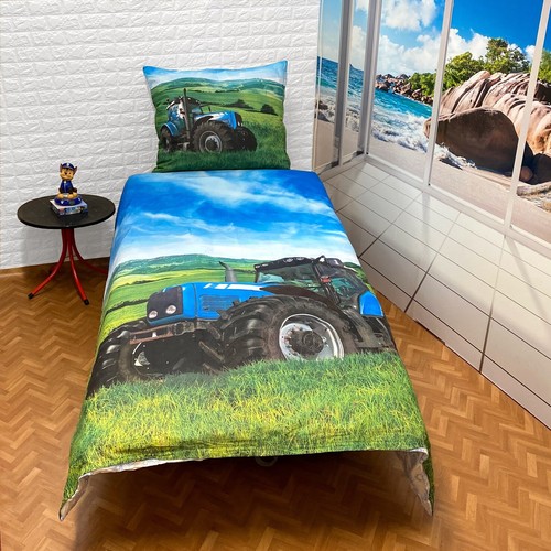 Tracteur bleu set lit - tracteur,