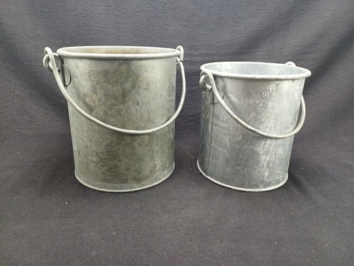Lot seau ancien acier - seau,