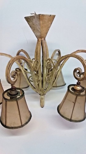 Lustre fer patiné et - lustre,