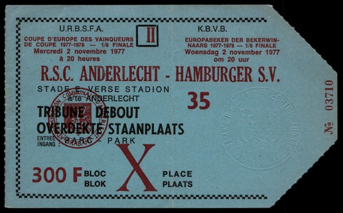Ticket 1977 rsc - rsc, anderlecht