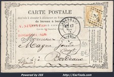 FRANCE N°59 SUR CP LOSANGE