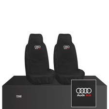 FOR AUDI A3 - Premium Heavy Duty Black Waterproof Frpnt Car Seat Covers Pair 1+1