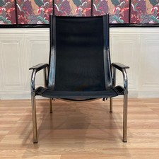 FAUTEUIL INCLINABLE CUIR NOIR