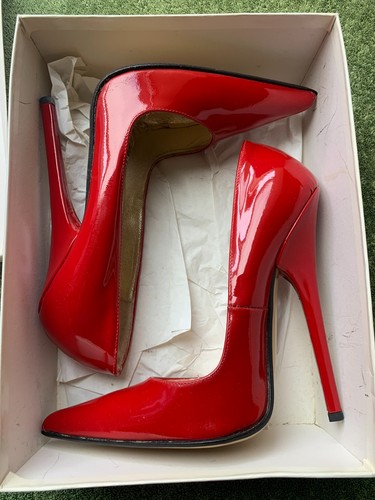 Red high heels pumps - high, 6