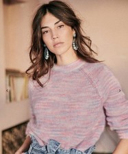 SÉZANE Pull effet chiné rose