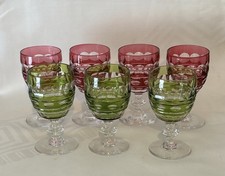 Val St. Lambert Blarney 7x Small Corfial Or Port Wine Glasses  Appx 3 & 7/8”