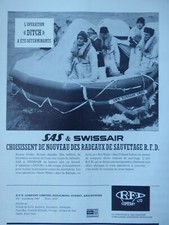 10/1966 PUB RFD SEA SURVIVAL LIFERAFT LIFE RAFT AIRLOCK SWISSAIR SURVIVAL AD