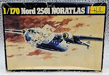 1/170 SCALE HELLER NORD 2501 NORATLAS FRENCH TRANSPORT PLANE PLASTIC MODEL KIT
