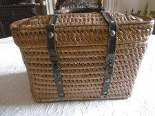 JOLI PANIER EN OSIER TRESSE  FIN XIX EME