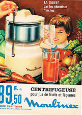 1963 ADVERTISING ADVERTISING MOULINEX the centrifuge