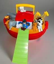 PLAYMOBIL 123 LOT BATEAU L'ARCHE DE NOE LONGUEUR 30 CM X 18 CM Avec 11 Figurines