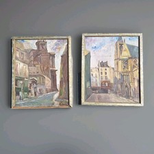 2 Antique Oil On Canvas