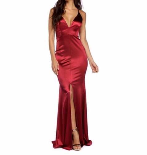 Windsor burgundy satin - satin, silk