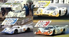 Décal Porsche 917 LH Le Mans 1969 10 12 14 15 1:32 1:24 1:43 1:18 fente...