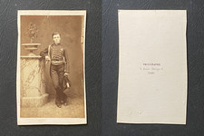 Tours, Jeune homme en uniforme militaire du Second Empire, circa 1865 CDV vintag