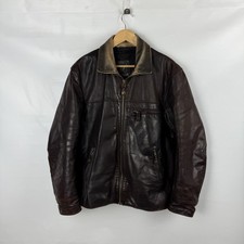 furygan leather jacket motorcycle Vintage Rare Sz Large 