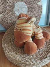 Doudou peluche Zèbre Beige