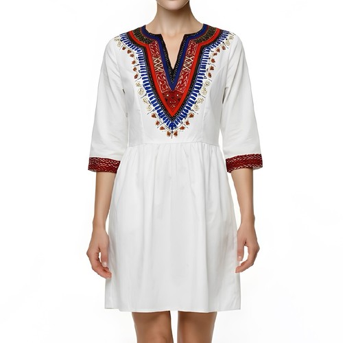 Robe boho dashiki tunique - boho, dashiki,