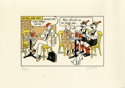 Stanislas serigraphie tintin - serigraphie,
