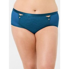 Torrid Blue NWTB Animal Lace Mid Rise Cheeky Panty size 6x 30 w Sexy BBW ssbbw