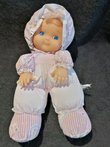 Doudou vintage poupée rose - ,
