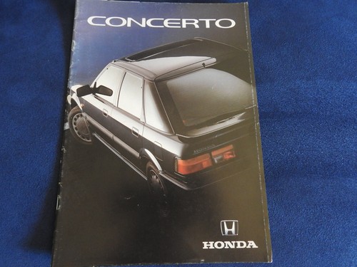 Catalogue honda concerto 1992 - honda,