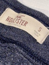 Hollister Woman’s Y2K Super Soft Joggers Sz.S EUC Moto Style Sweat Pants Blue