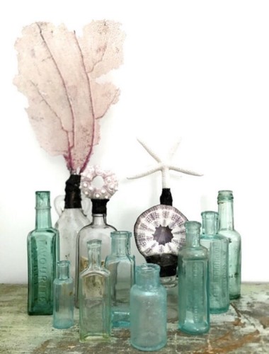 Vintage antique blue aqua - blue, /