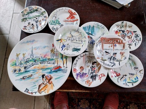 Assiettes gien plat - &, joli